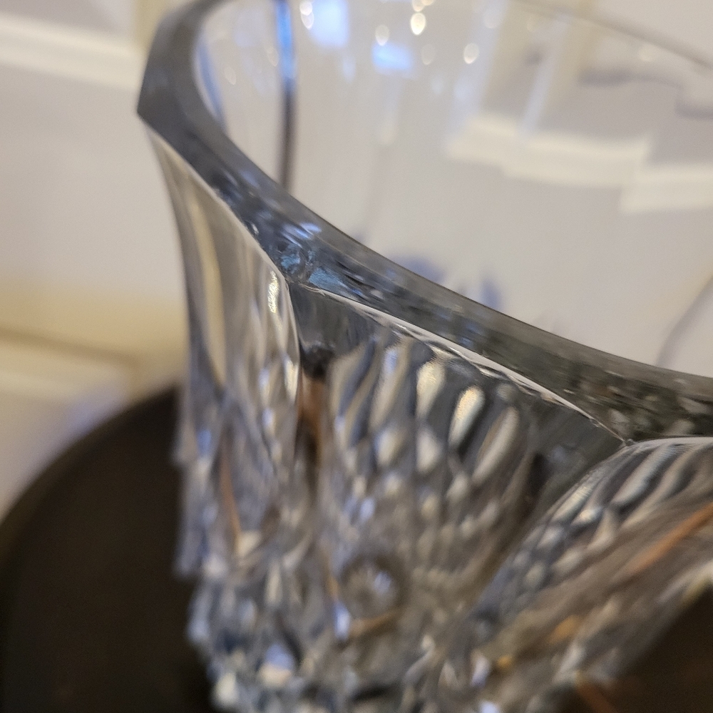 Vintage Val St Lambert Crystal Vase Signed 7" - Picture 6 of 13